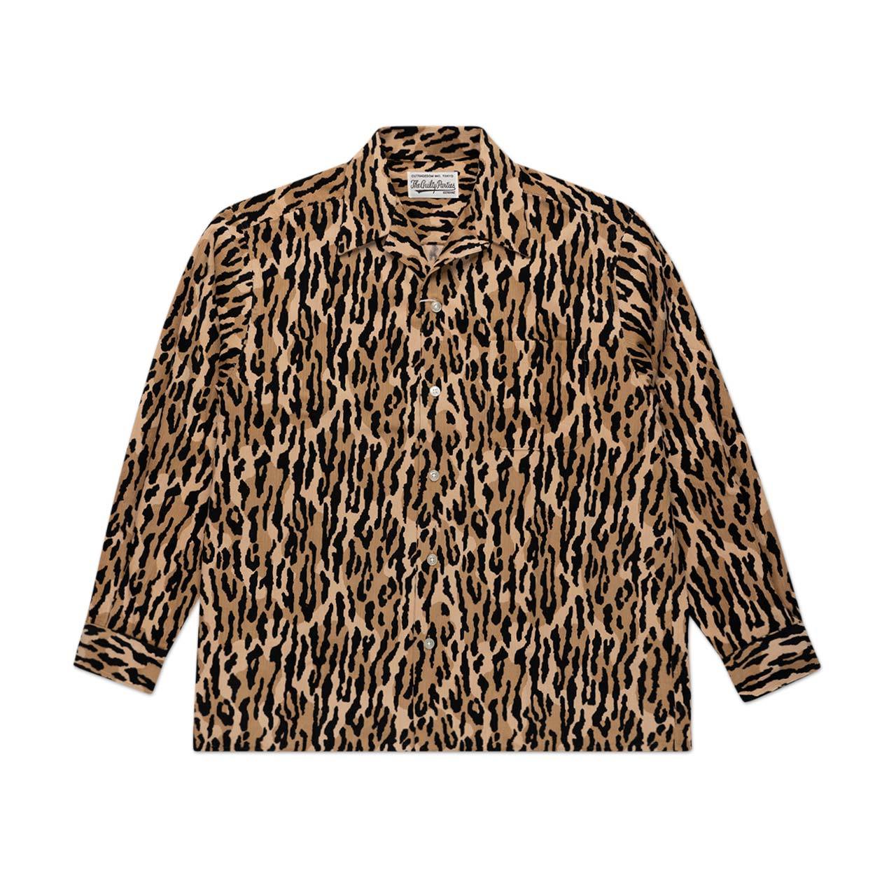 wacko maria corduroy open collar shirt (leopard) 21FW-WMS-OC01 - a.plus