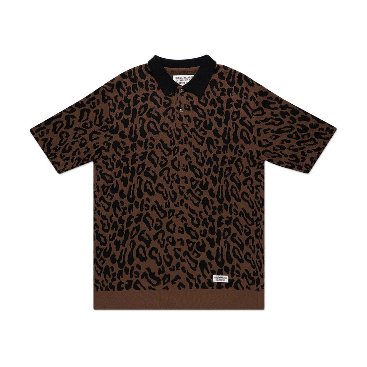 wacko maria knitted polo shirt (leopard) 21SS-WMK-KN08 - a.plus