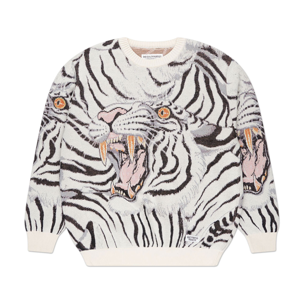 wacko maria x tim lehi jacquard sweater (white) TIMLEHI-WM-KN17 ...