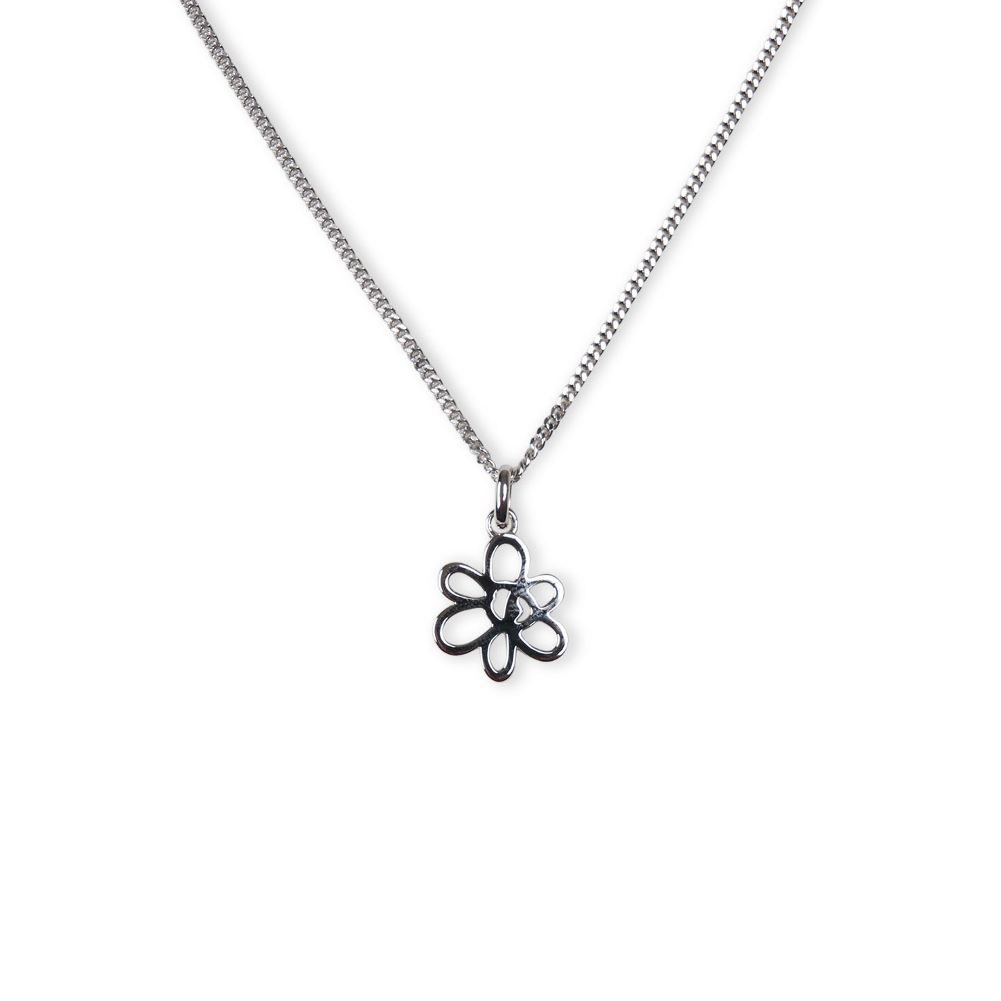 perks and mini p. world silver gestures frame necklace (silver)