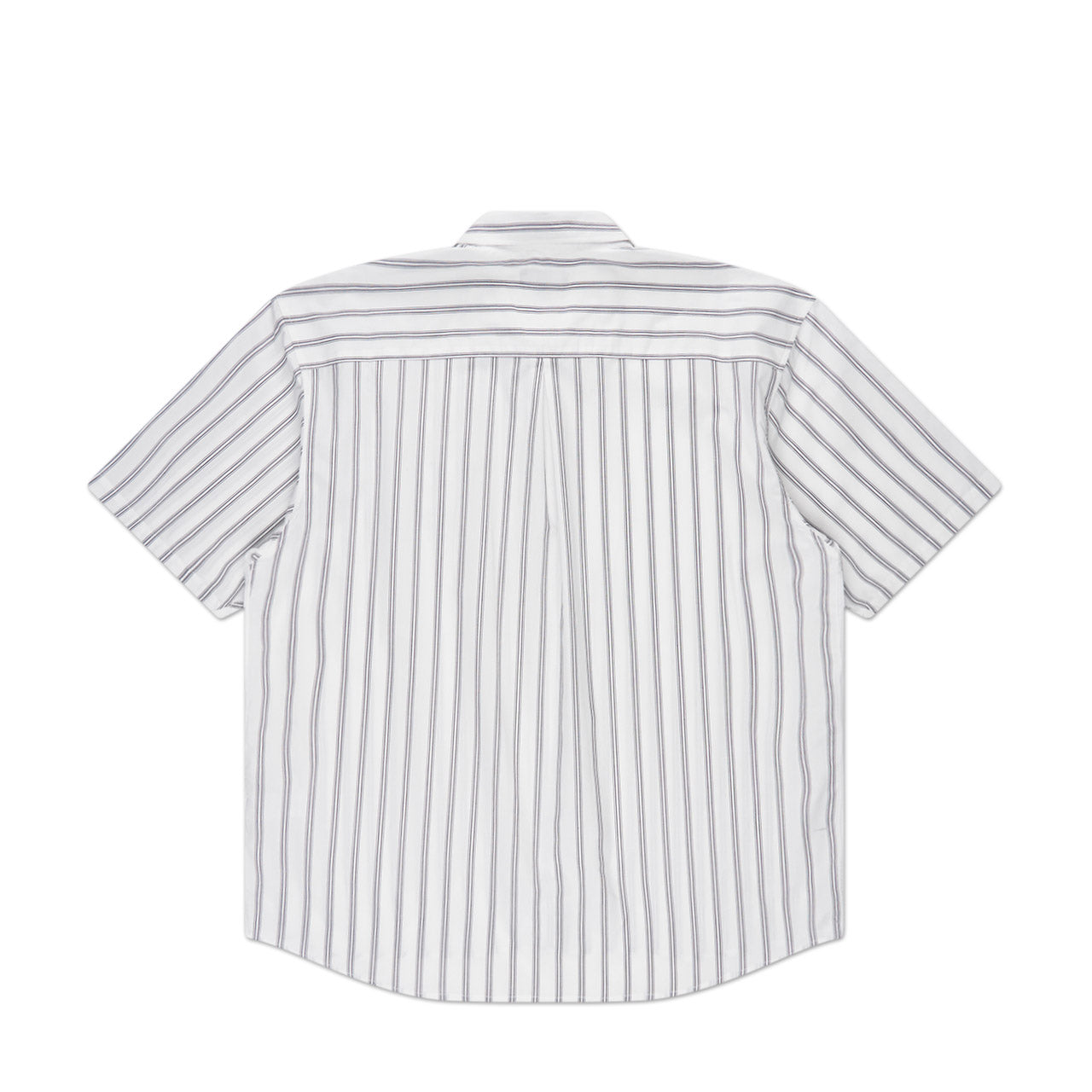 stüssy boxy striped shortsleeve shirt (off white striped