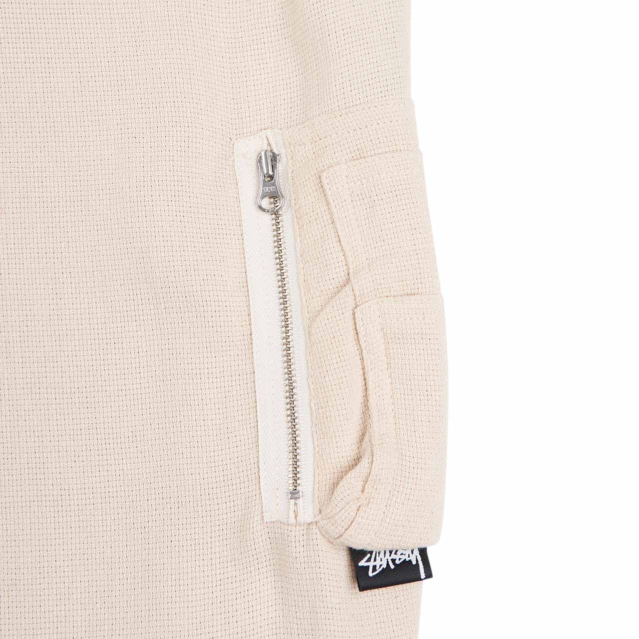 stüssy linen beach bomber (natural) - 115703-1002 - a.plus