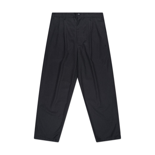 stüssy stripe volume pleated trouser (black)