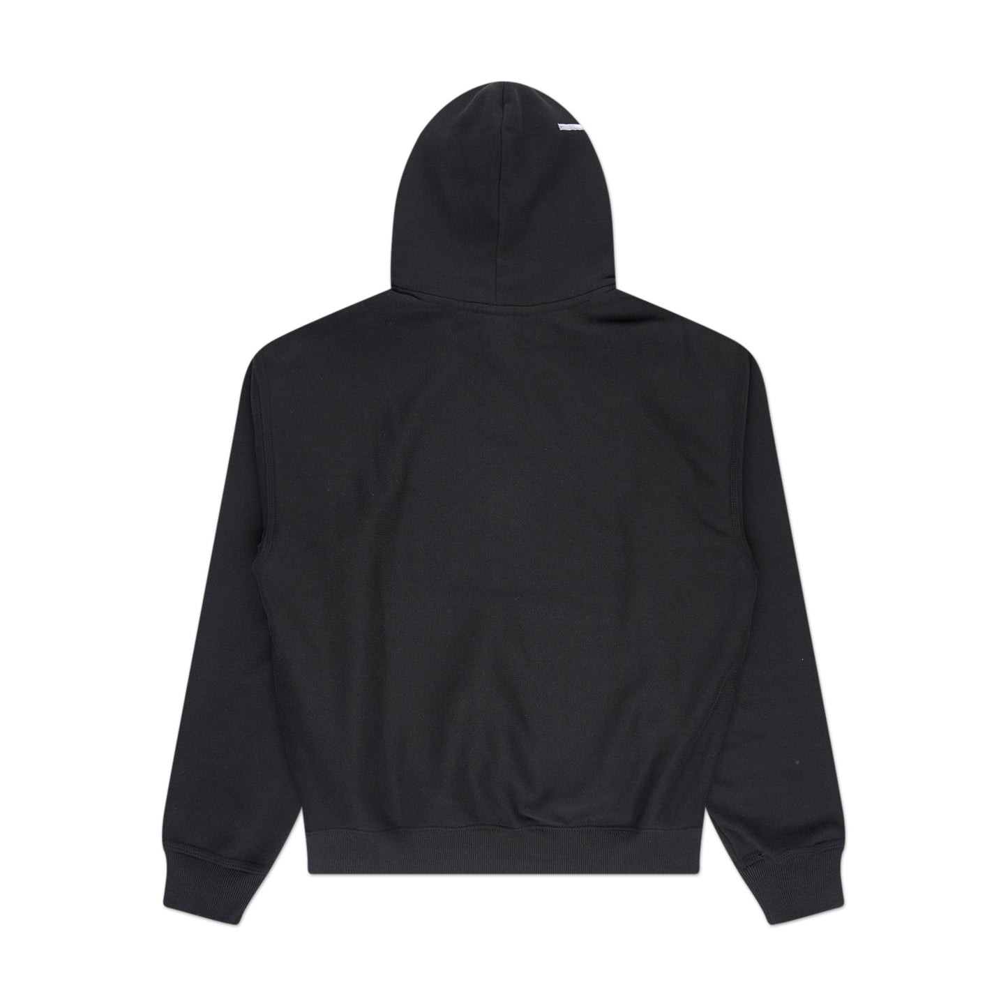 stüssy back hood applique hoodie (schwarz)