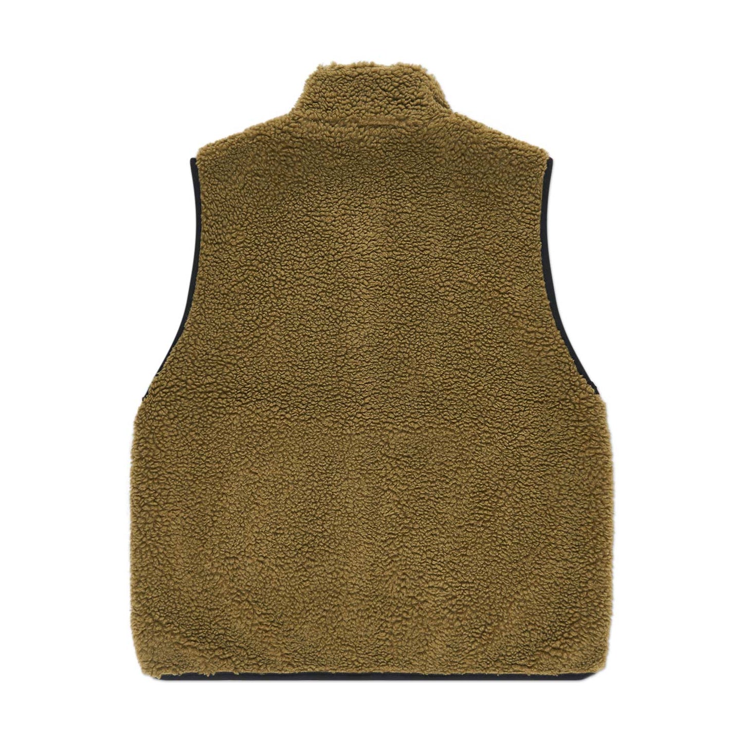 stüssy sherpa reversible vest (olive)