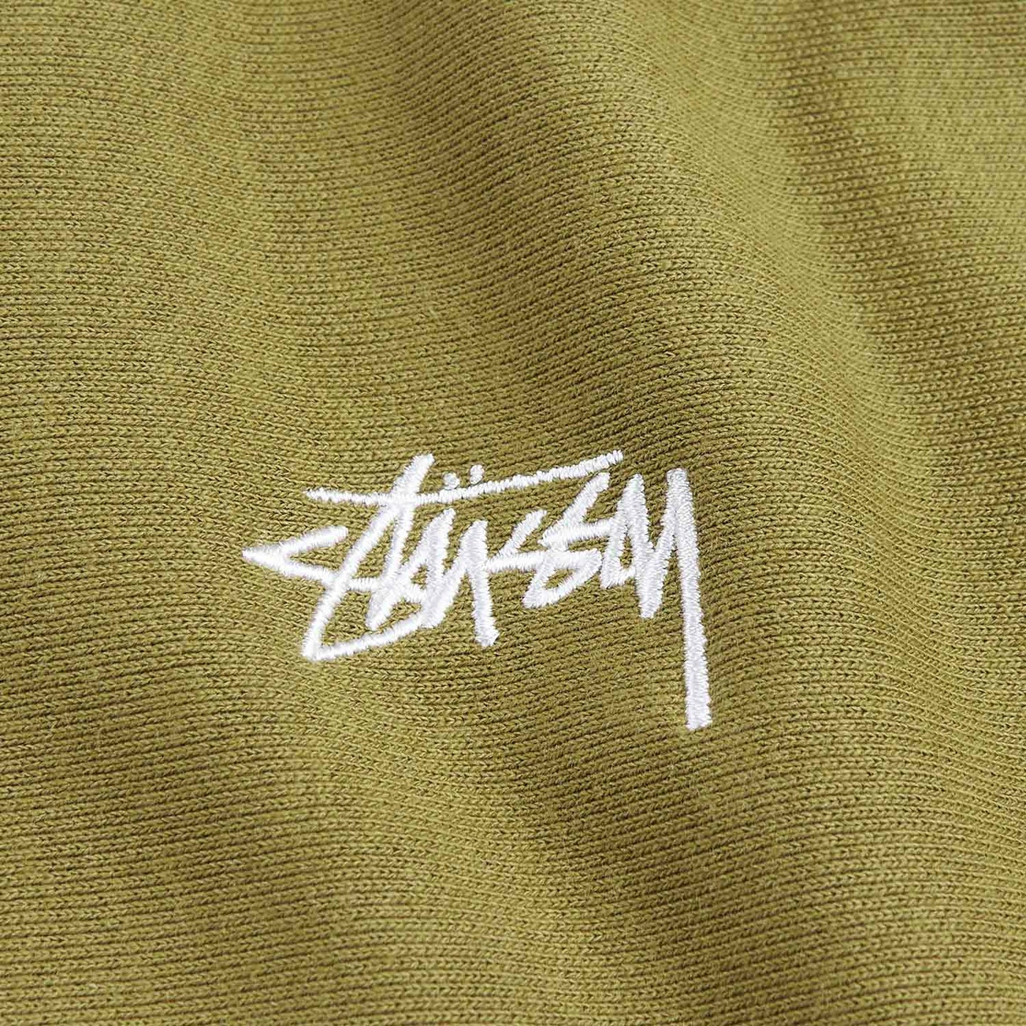 stüssy stock logo crew (olive)