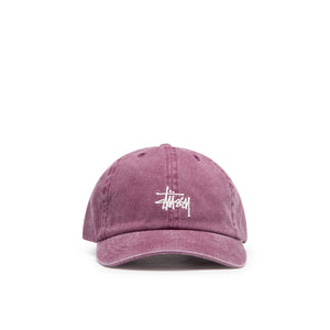 stüssy washed stock low pro cap (burgundy)