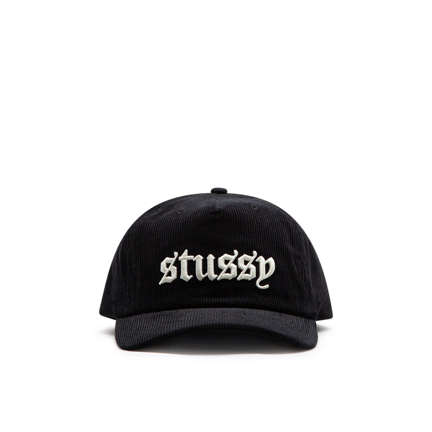 stüssy corduroy oe cap (black) - 1311137-0001 - a.plus