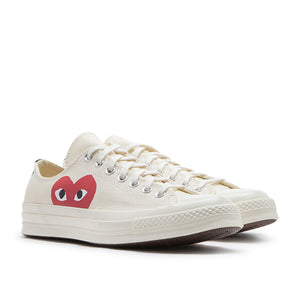 comme des garçons play x converse big heart chuck taylor all star 70 low (white)