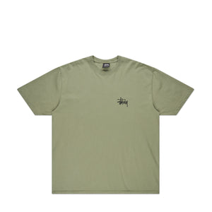 stüssy basic pigmentgefärbtes t-shirt (artischocke)