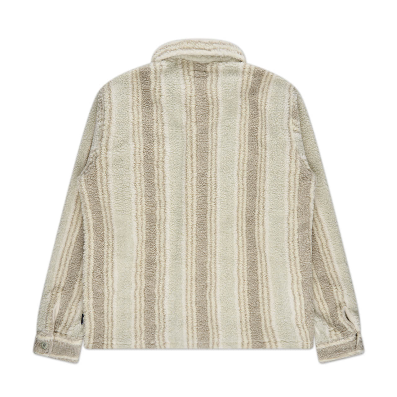 stüssy stripe sherpa shirt (natural) 1110244-1343 - a.plus store