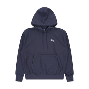 stüssy stock logo hoodie (navy)