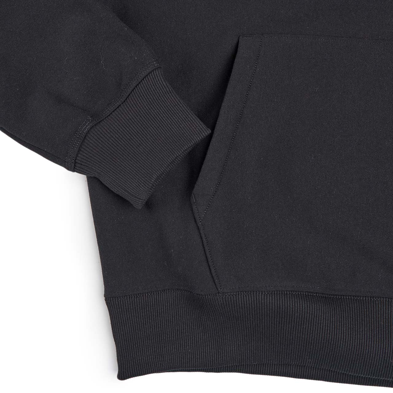 stüssy stock logo applique hoodie (black)