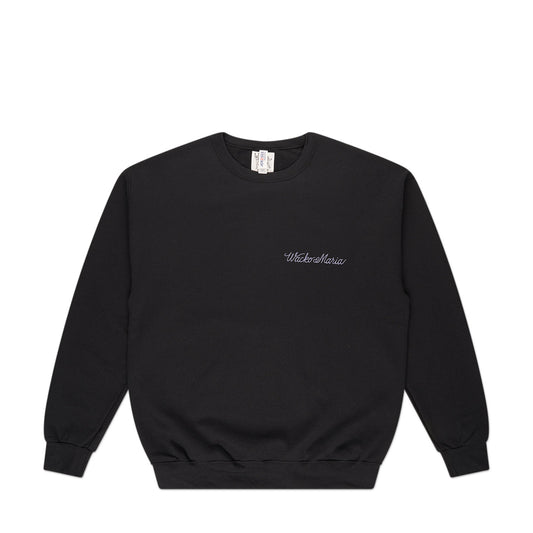 wacko maria crew neck sweat shirt type-1 (black)