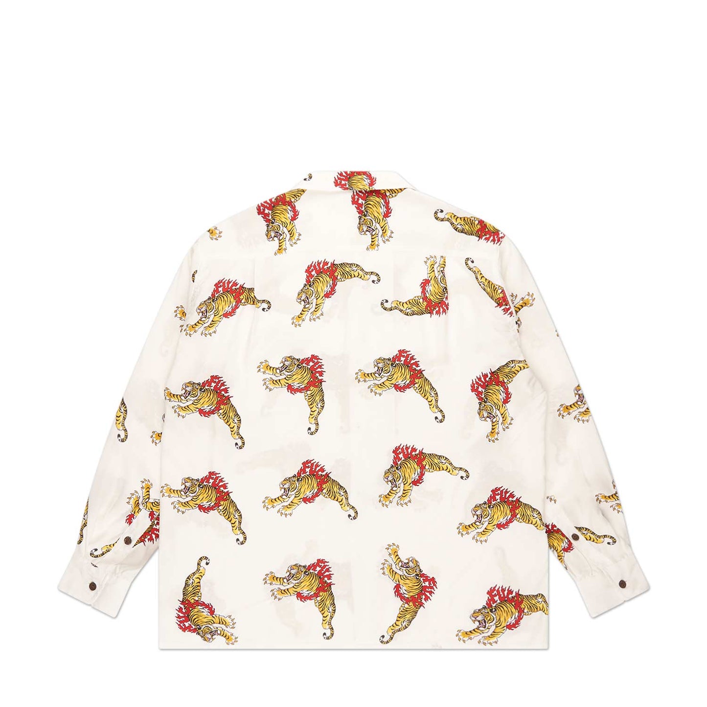 wacko maria x tim lehi hawaiian shirt l/s (white)