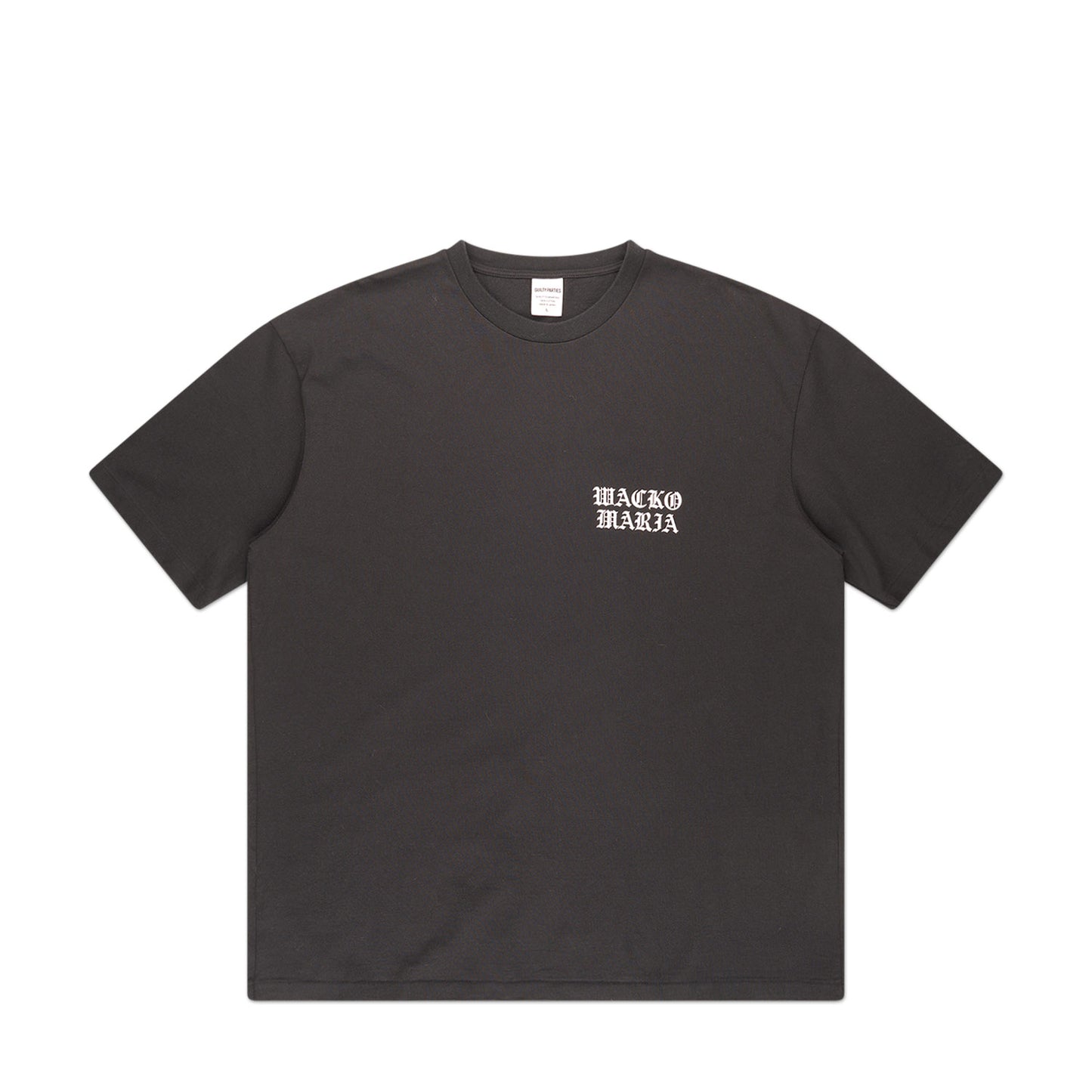 wacko maria washed heavy weight crew neck t-shirt type-2 (black)