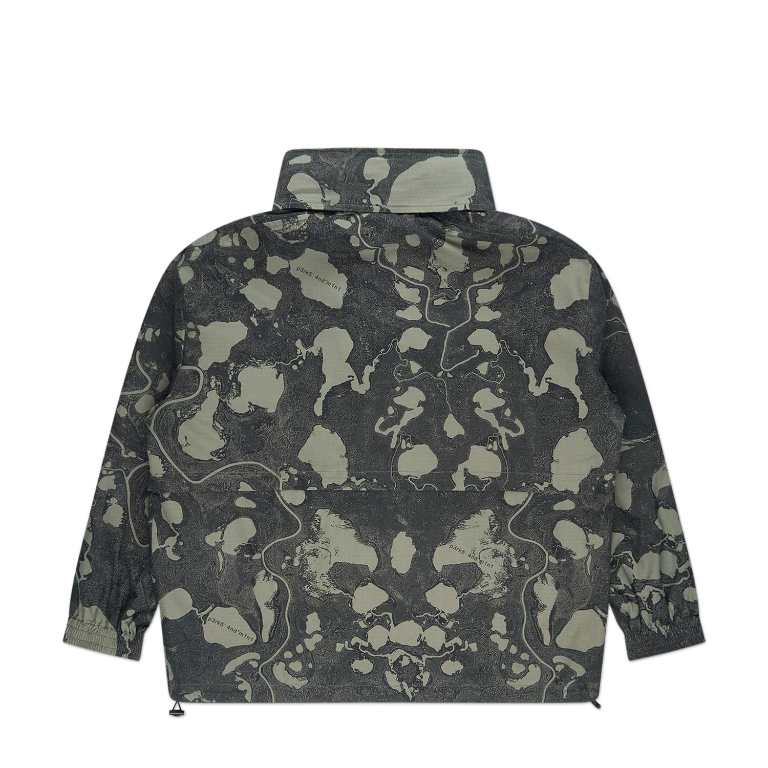 perks and mini reversible geo mapping parka jacket (swamp) - a
