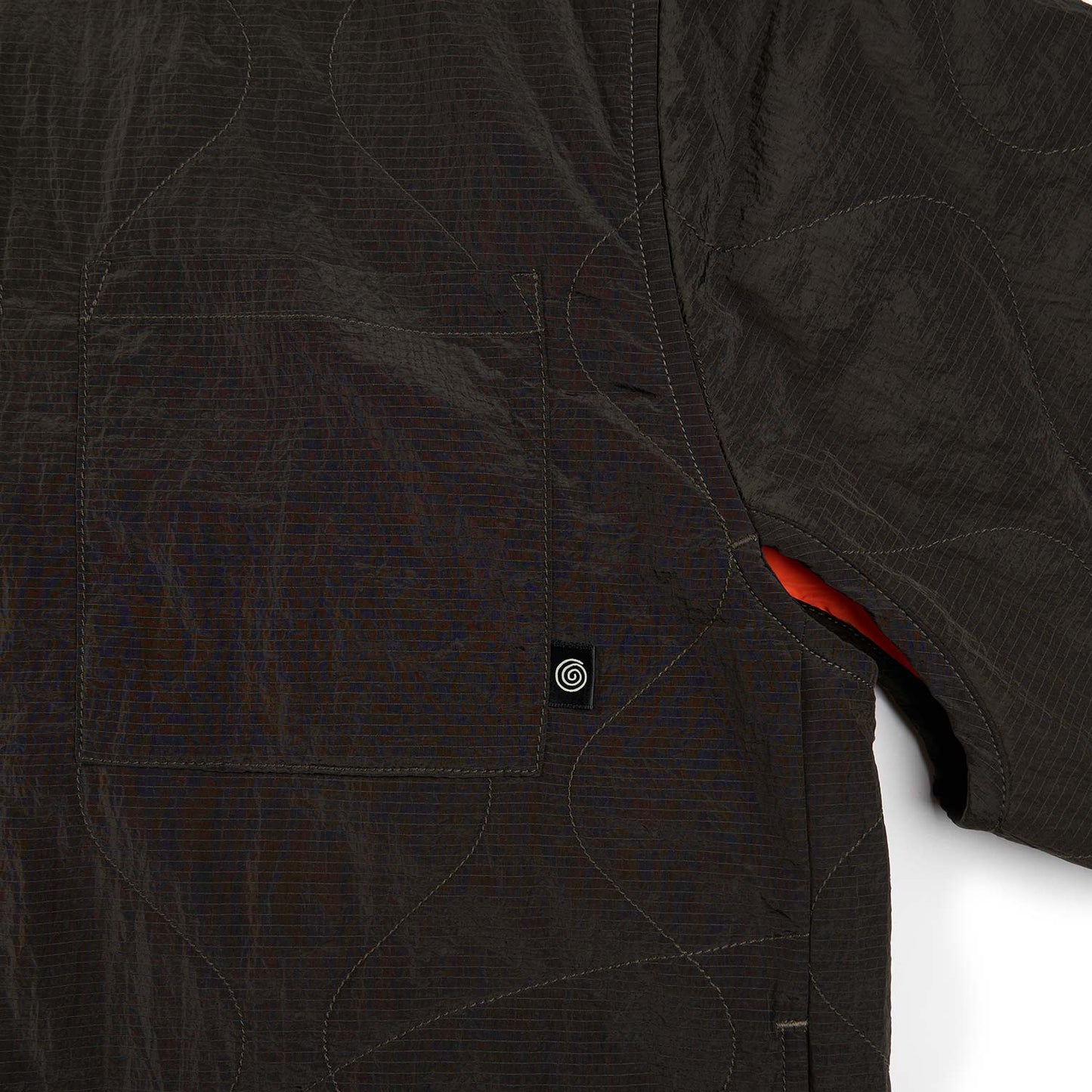 perks and mini blur the lines reversible liner jacket (dark olive)