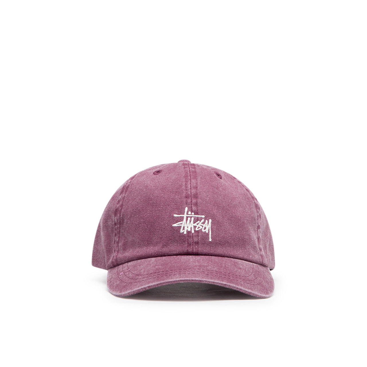 stüssy washed stock low pro cap (burgundy) - a.plus