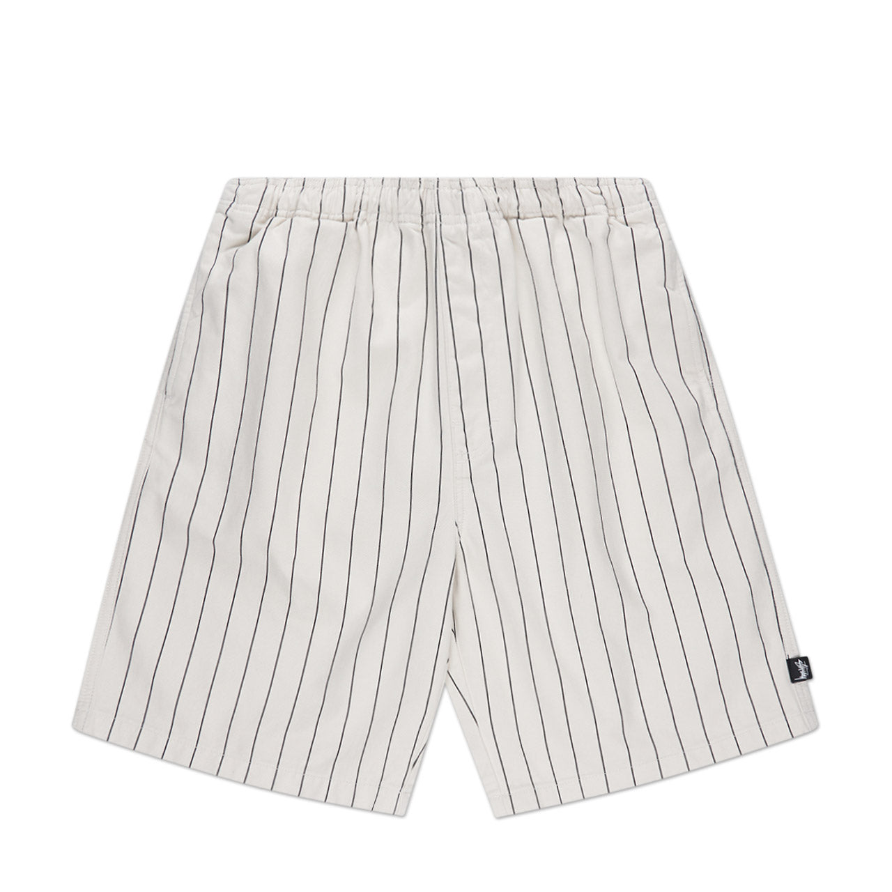 stüssy brushed beach short (bone stripe) - a.plus