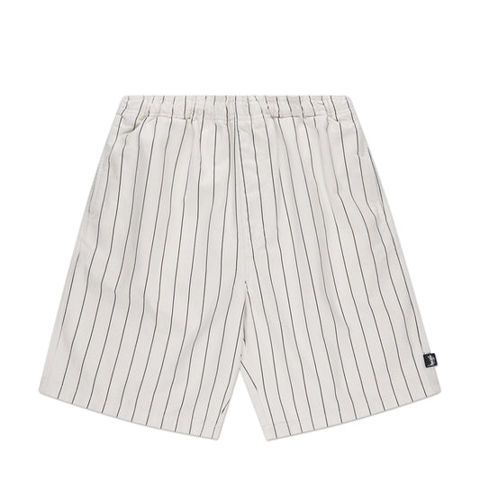 stüssy brushed beach short (bone stripe) - a.plus