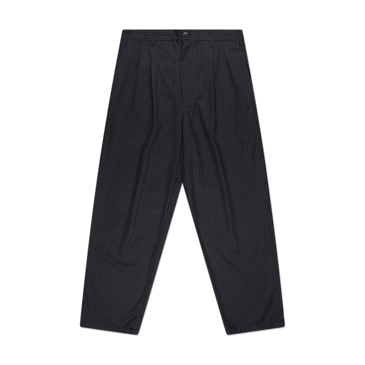 stüssy stripe volume pleated trouser (black) - a.plus
