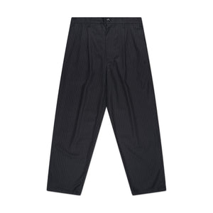 stüssy stripe volume pleated trouser (black) - a.plus
