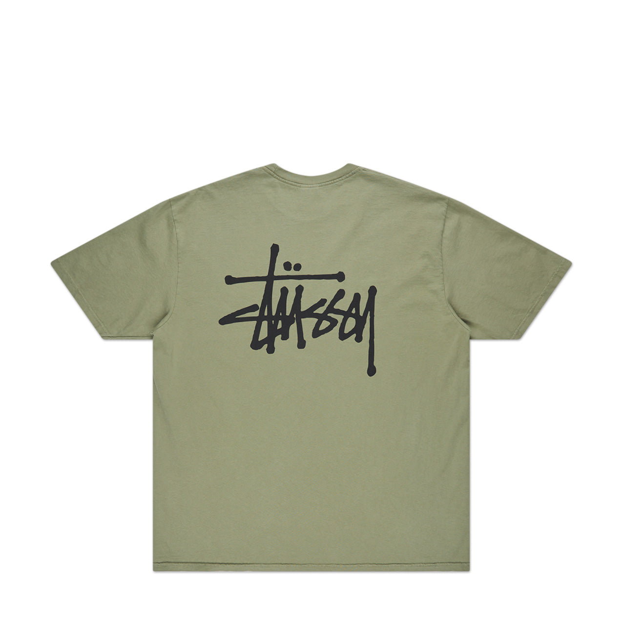 stüssy basic pigment dyed t-shirt (artichoke) - a.plus