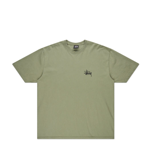 stüssy basic pigment dyed t-shirt (artichoke) - a.plus