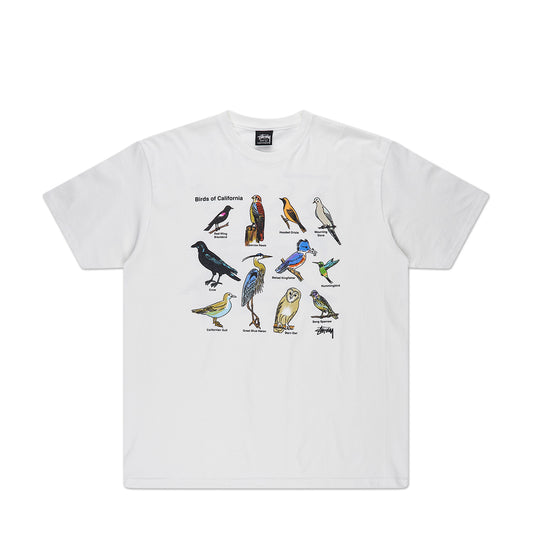 stüssy california birds t-shirt (white) - a.plus