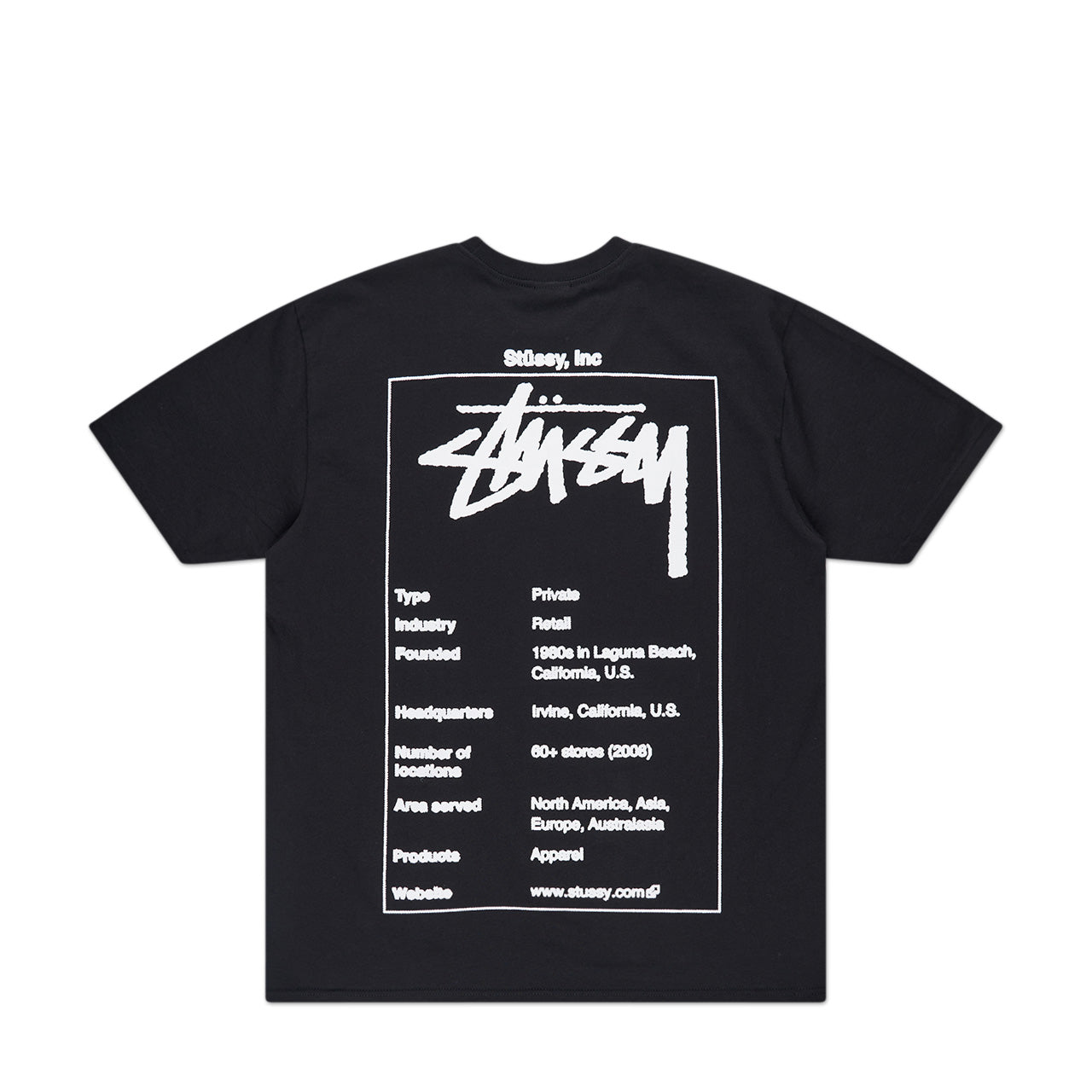 stüssy wiki t-shirt (black) - a.plus