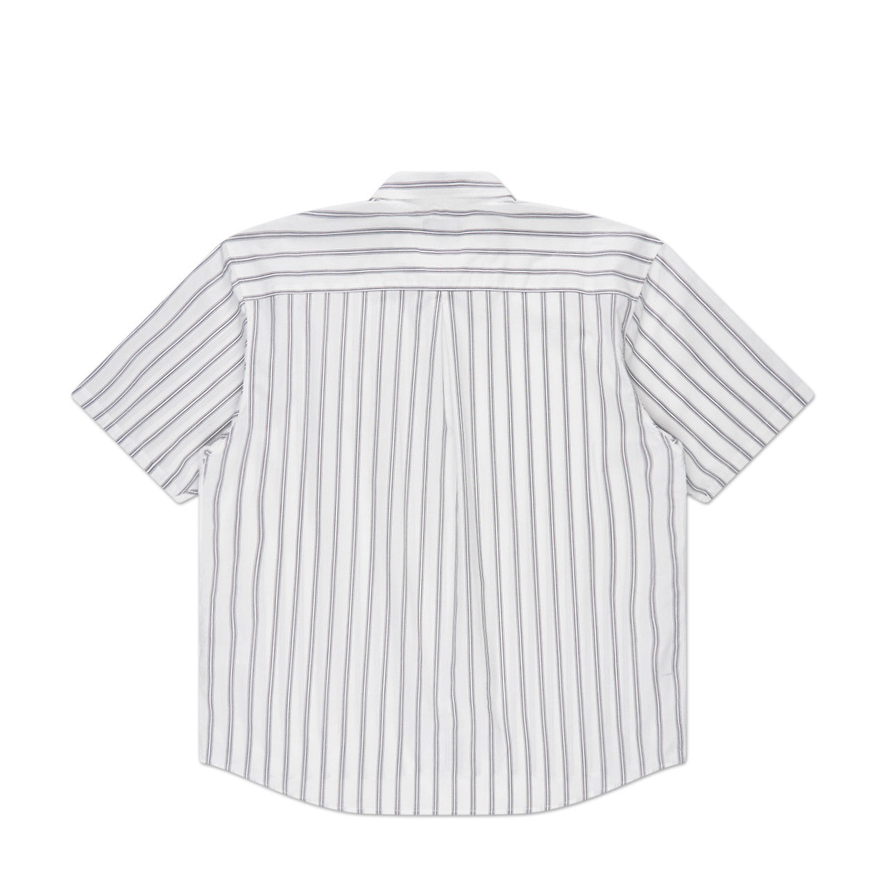 stüssy boxy striped shortsleeve shirt (off white striped) - a.plus