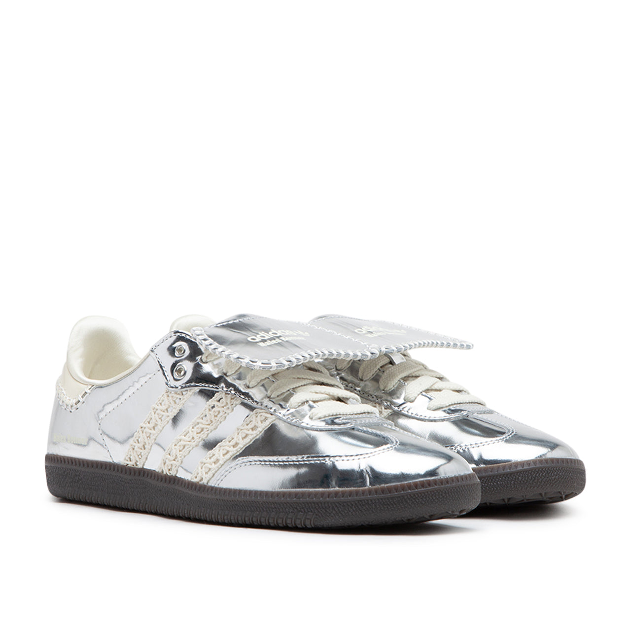 adidas x wales bonner samba (silver metallic / cream white / grey one) - a.plus