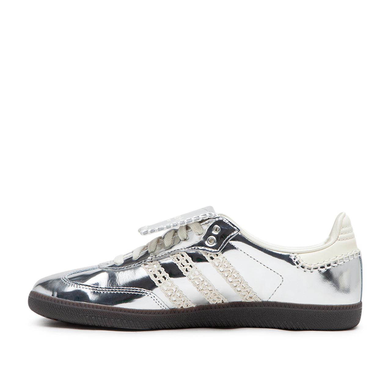 adidas x wales bonner samba (silver metallic / cream white / grey one) - a.plus