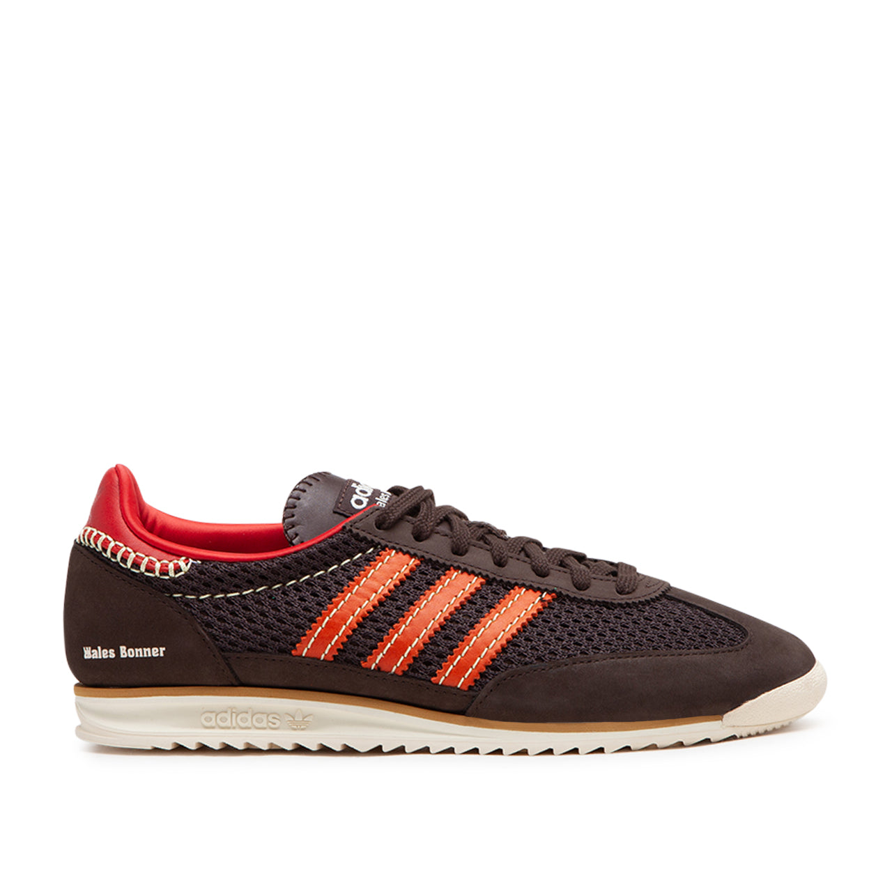 adidas x wales bonner sl72 knit (dark brown / collegiate orange / scarlet) - a.plus