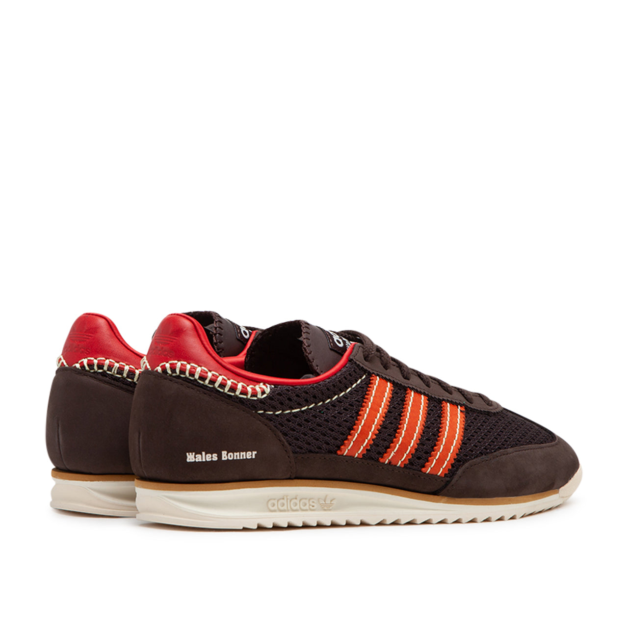 adidas x wales bonner sl72 knit (dark brown / collegiate orange / scarlet) - a.plus