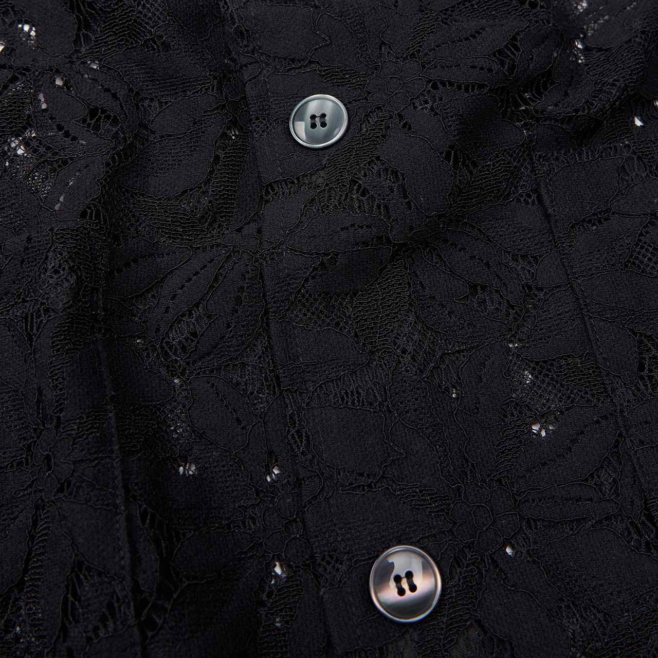 needles cabana lace shirt (black) - a.plus