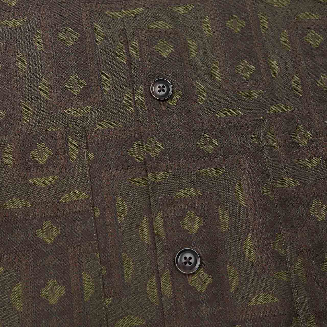 needles ethnic jacquard cabana shirt (olive) - a.plus