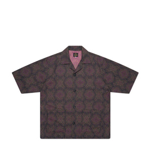 needles arabesque jacquard cabana shirt (black / pink) - a.plus