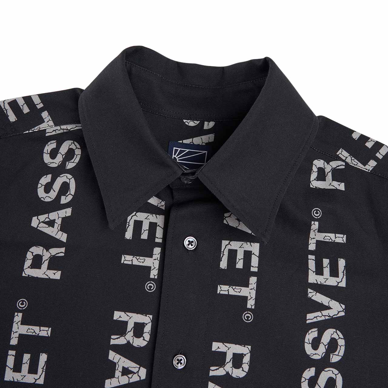 rassvet desert hybrid shirt woven knit (black) - a.plus
