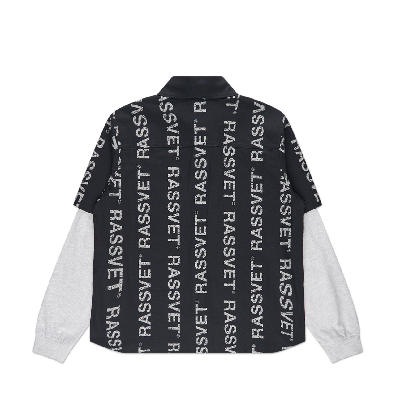 rassvet desert hybrid shirt woven knit (black) - a.plus