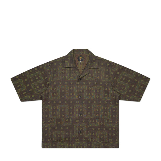 needles ethnic jacquard cabana shirt (olive) - a.plus