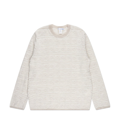 comme des garçons shirt sweater knit (beige) - a.plus