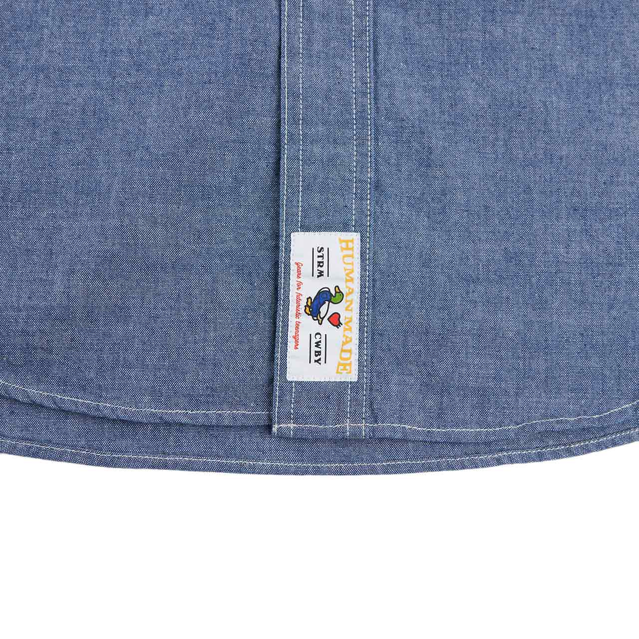 human made chambray l/s shirt (blue) - a.plus