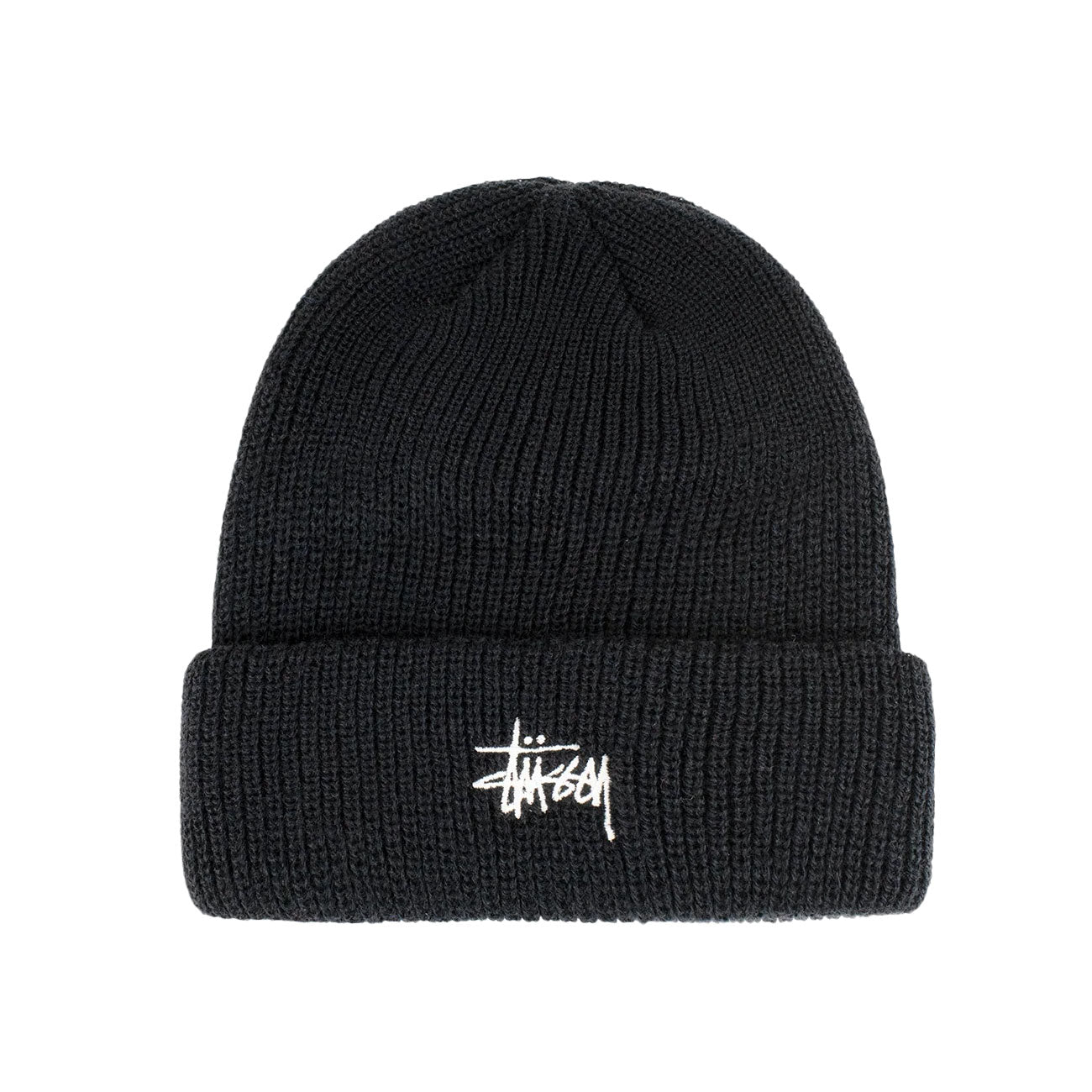 stüssy basic cuff beanie (black) - a.plus