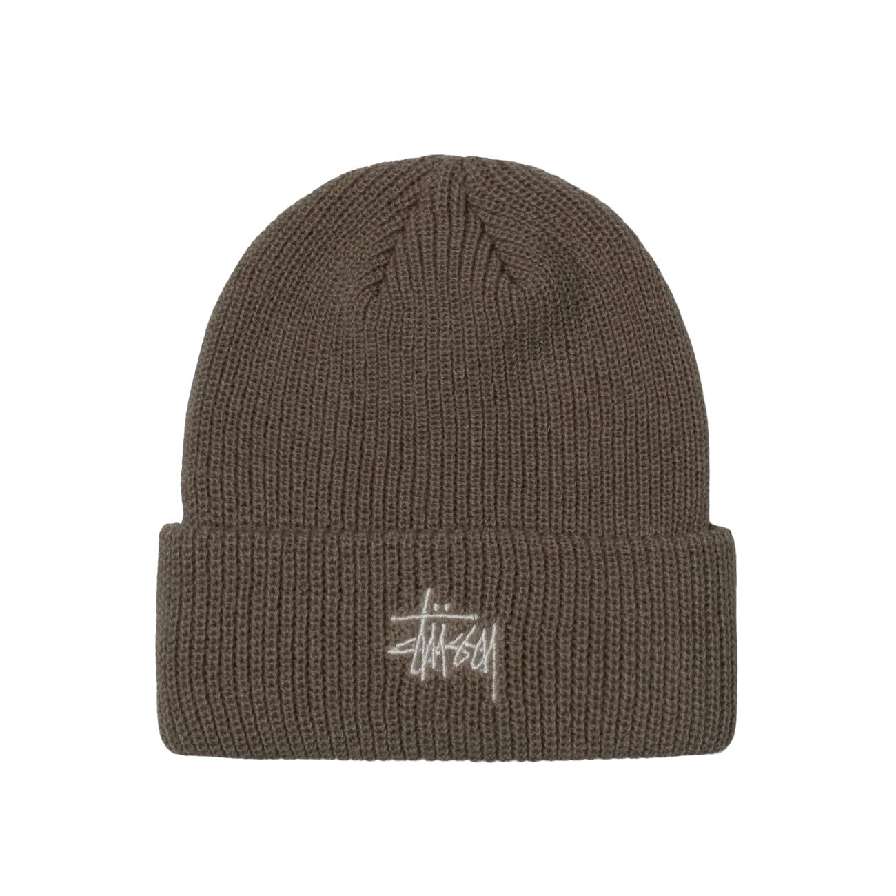 stüssy basic cuff beanie (stone) - a.plus