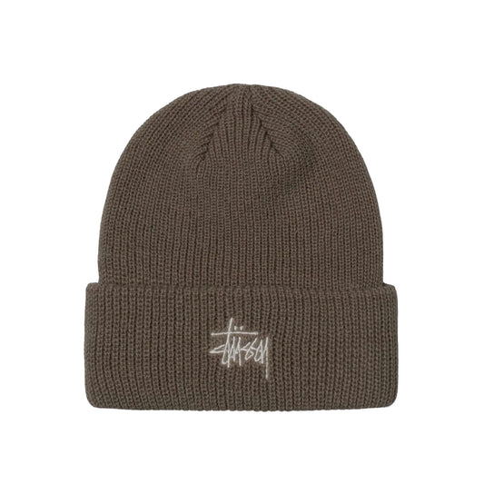 stüssy basic cuff beanie (stone) - a.plus