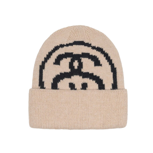 stüssy big link cuff beanie (natural) - a.plus