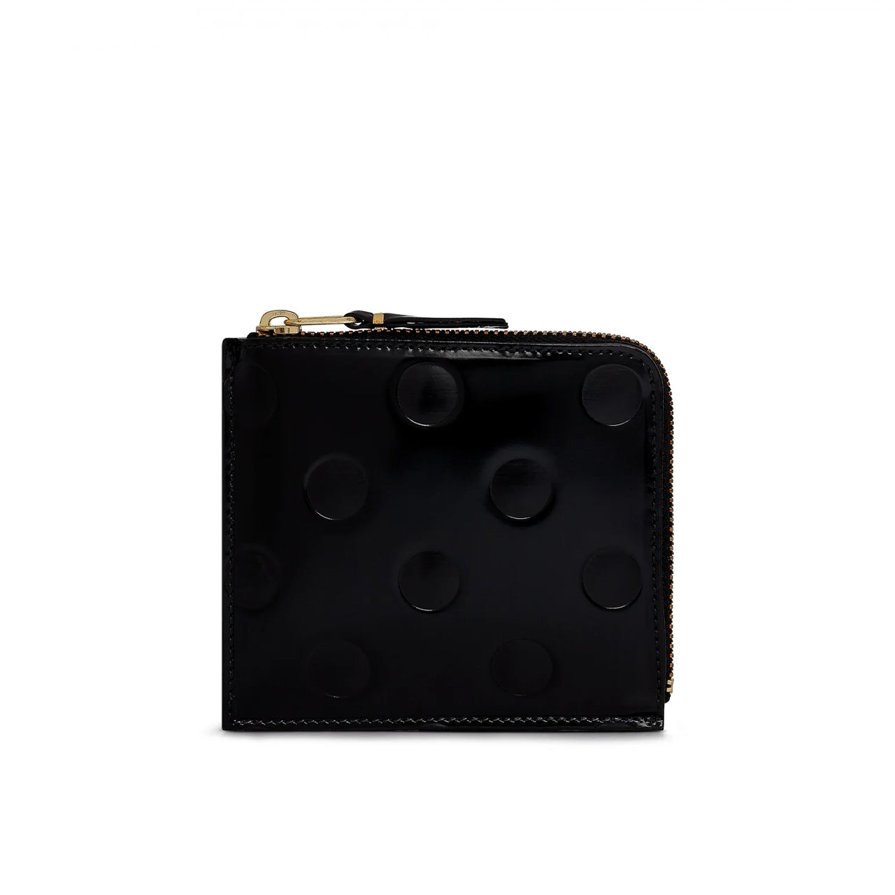 comme des garçons polka dots embossed wallet (black) - a.plus