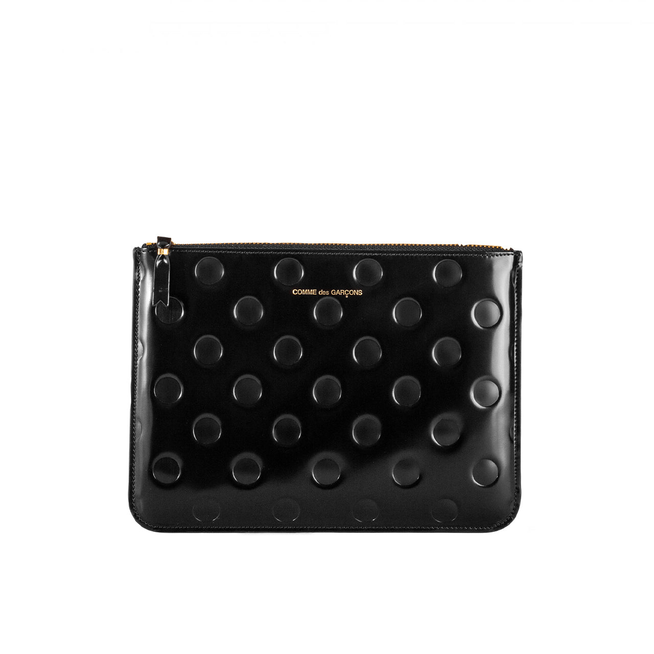 comme des garçons polka dots embossed wallet (black) - a.plus